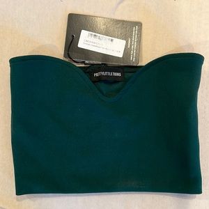 Green pretty little things heart neck tube top
